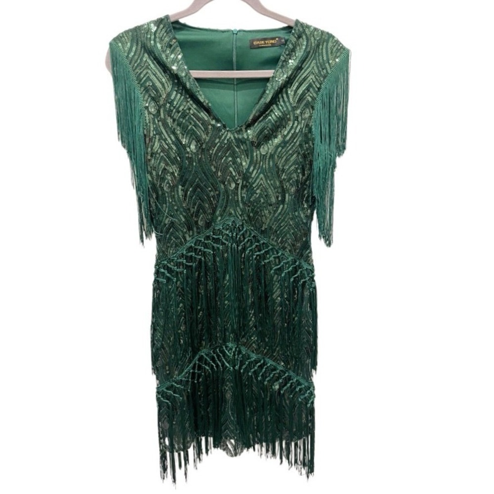 Art Deco Roaring 1920s Gatsby Party Flapper Dress Size Medium Halloween Costume